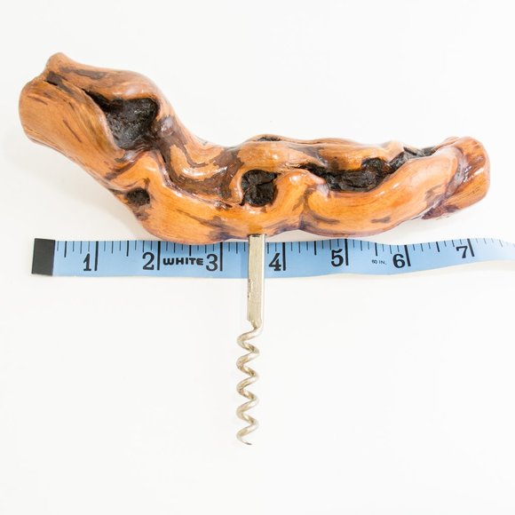 Vintage Grapevine Wood Handle Corkscrew Opener - Picture 5 of 6